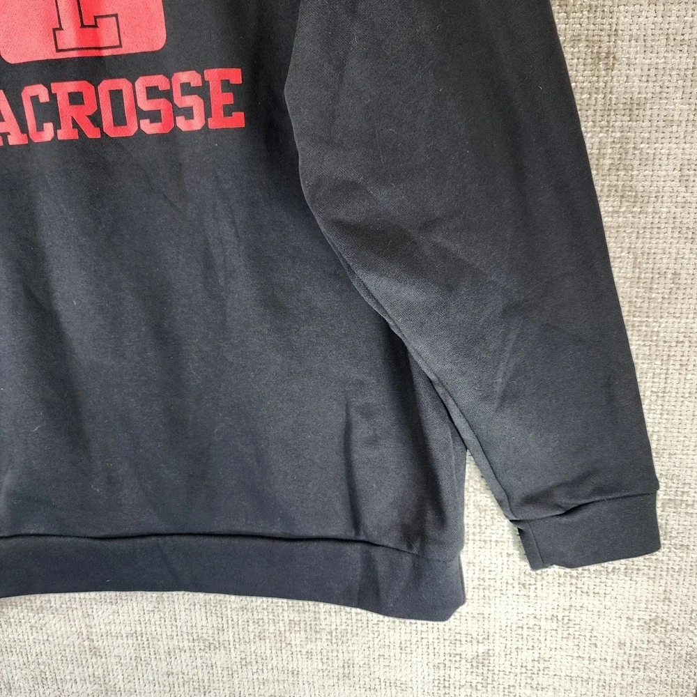 Adidas‎ Lynchburg Lacrosse Sweatshirt Mens XL Black Fleece Crew Neck NEW